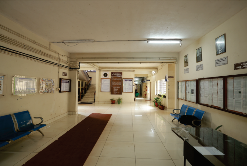 Department lobby and corridor